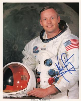 Lot #340 Neil Armstrong Signed Photograph - Image 1
