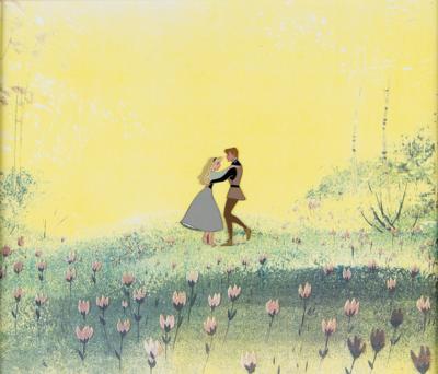 Lot #486 Briar Rose and Prince Phillip production cel from Sleeping Beauty - Image 1