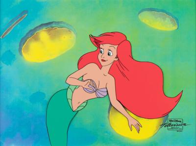 Lot #456 Ariel production cel from The Little Mermaid television show - Image 1