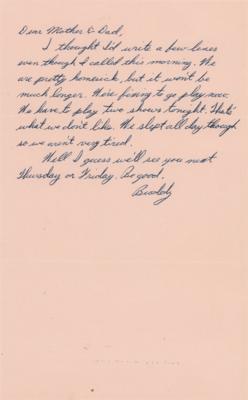 Lot #569 Buddy Holly Autograph Letter Signed - Image 1