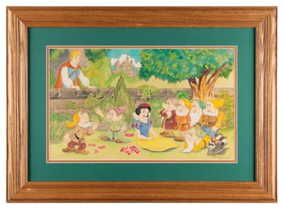 Lot #422 Frank Follmer panoramic concept painting for Snow White and the Seven Dwarfs - Image 2