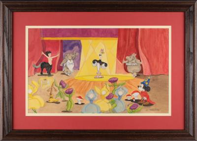 Lot #408 Frank Follmer panoramic concept painting for Fantasia - Image 2
