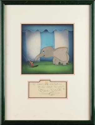 Lot #404 Walt Disney signed Dumbo and Timothy Q. Mouse production cels from Dumbo - Image 1