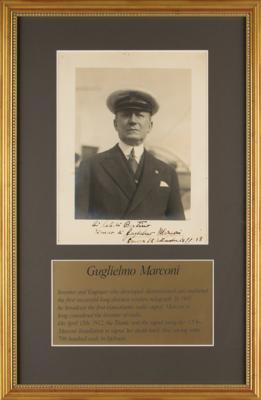 Lot #122 Guglielmo Marconi Signed Photograph - Image 1