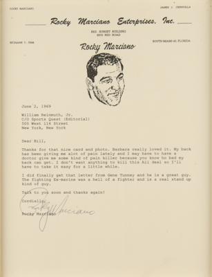 Lot #902 Rocky Marciano Typed Letter Signed