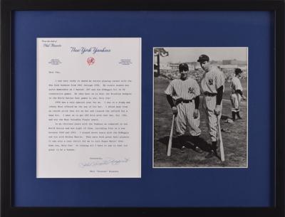 Lot #942 Phil Rizzuto Signed Form Letter