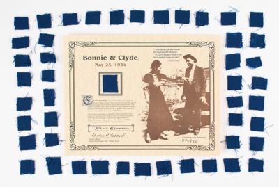 Lot #202 The Death of Clyde Barrow: Collection of (45) Blue Wool Trouser Swatches - Image 1