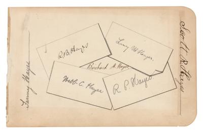 Lot #65 Rutherford B. Hayes and Family Multi-Signed Autograph Page - Image 1