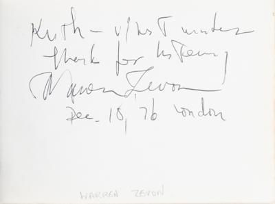 Lot #581 Rock and Roll Autograph Album (100+) with Fleetwood Mac, Heart, Warren Zevon, and More - Image 3