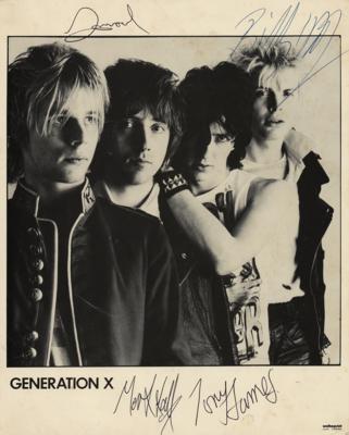 Lot #768 Generation X Signed Photograph with Billy Idol - Image 1