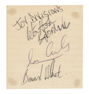 Lot #570 Joy Division Signatures - Image 1