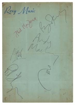 Lot #752 Roxy Music Signatures