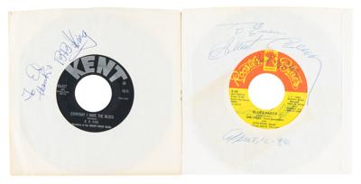 Lot #650 B. B. King and Albert Collins (2) Signed 45 RPM Records - Image 1