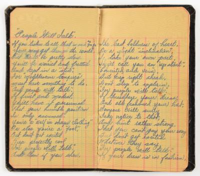 Lot #200 Bonnie Parker's Handwritten Poem Book - Image 11