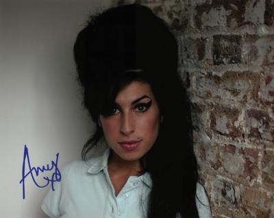 Lot #587 Amy Winehouse Signed Photograph
