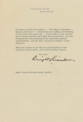 Lot #54 Dwight D. Eisenhower Typed Letter Signed as President - Image 1