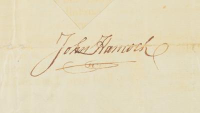 Lot #103 John Hancock Document Signed - Image 2