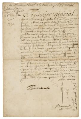 Lot #135 Marie Antoinette Document Signed