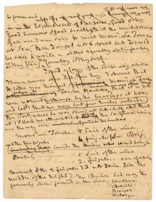Lot #314 Horatio Nelson Autograph Letter Draft - Image 2