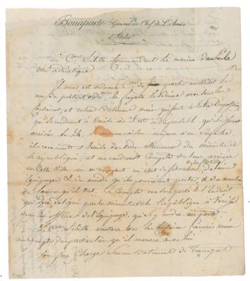 Lot #313 Napoleon Letter Signed