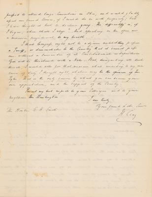 Lot #104 Henry Clay Autograph Letter Signed - Image 2