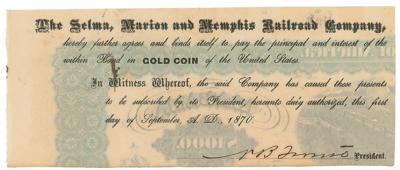 Lot #308 Nathan Bedford Forrest Document Signed - Image 1