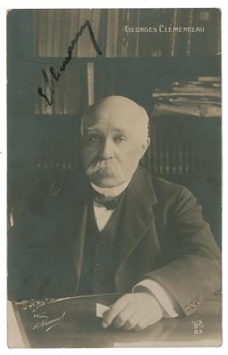 Lot #224 Georges Clemenceau Signed Photograph