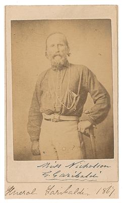 Lot #129 Giuseppe Garibaldi Signed Photograph