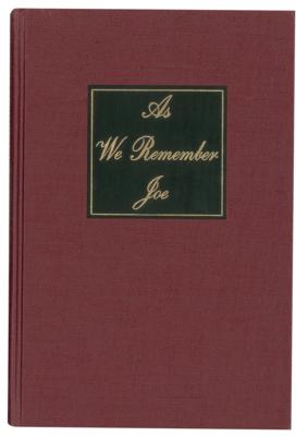 Lot #20 John F. Kennedy: As We Remember Joe Book