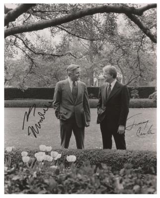 Lot #37 Jimmy Carter and Walter Mondale Signed Photograph - Image 1