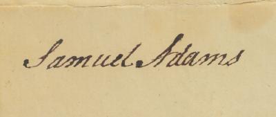 Lot #101 Samuel Adams Document Signed - Image 3