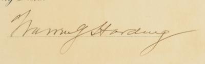 Lot #62 Warren G. Harding Document Signed as President - Image 2