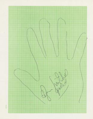 Lot #365 Edgar Mitchell Signed Hand Tracing - Image 1