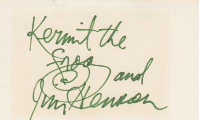 Lot #832 Jim Henson Signature