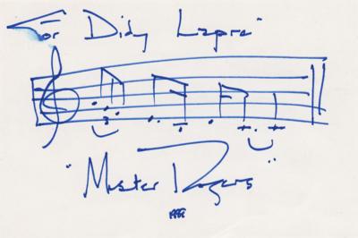 Lot #877 Fred Rogers Autograph Musical Quotation Signed - Image 1