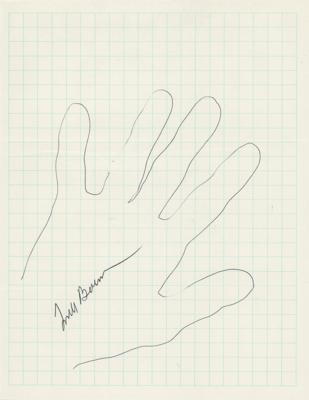 Lot #350 Frank Borman Signed Hand Tracing - Image 1
