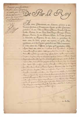 Lot #130 Jacques Necker and Antoine de Sartine Document Signed - Image 1