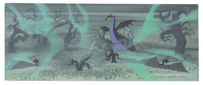 Lot #420 Eyvind Earle concept painting of Maleficent from Sleeping Beauty - Image 1