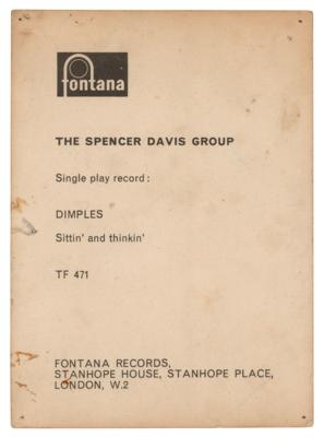 Lot #703 Spencer Davis Group Signed Promotional Card - Image 2