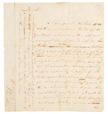 Lot #102 Benjamin Franklin Autograph Letter Signed - Image 1