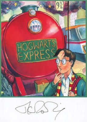 Lot #532 J. K. Rowling Signed Harry Potter Card