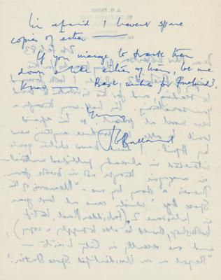 Lot #518 J. G. Ballard Autograph Letter Signed - Image 2