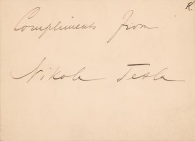Lot #124 Nikola Tesla Signature
