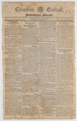 Lot #99 George Washington Funeral Newspaper - Image 1