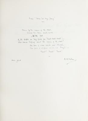Lot #517 Writers: J. M. Barrie, A. A. Milne, Laurence Binyon, and Others Autograph Quotations Signed - Image 1