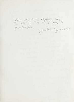 Lot #517 Writers: J. M. Barrie, A. A. Milne, Laurence Binyon, and Others Autograph Quotations Signed - Image 2
