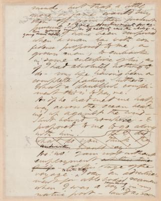 Lot #514 Henry David Thoreau Handwritten