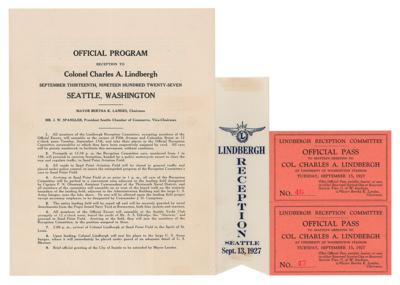 Lot #335 Charles Lindbergh Signature with Seattle 1927 Stadium Reception Archive  - Image 6