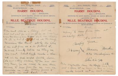Lot #778 Harry Houdini Autograph Letter Signed