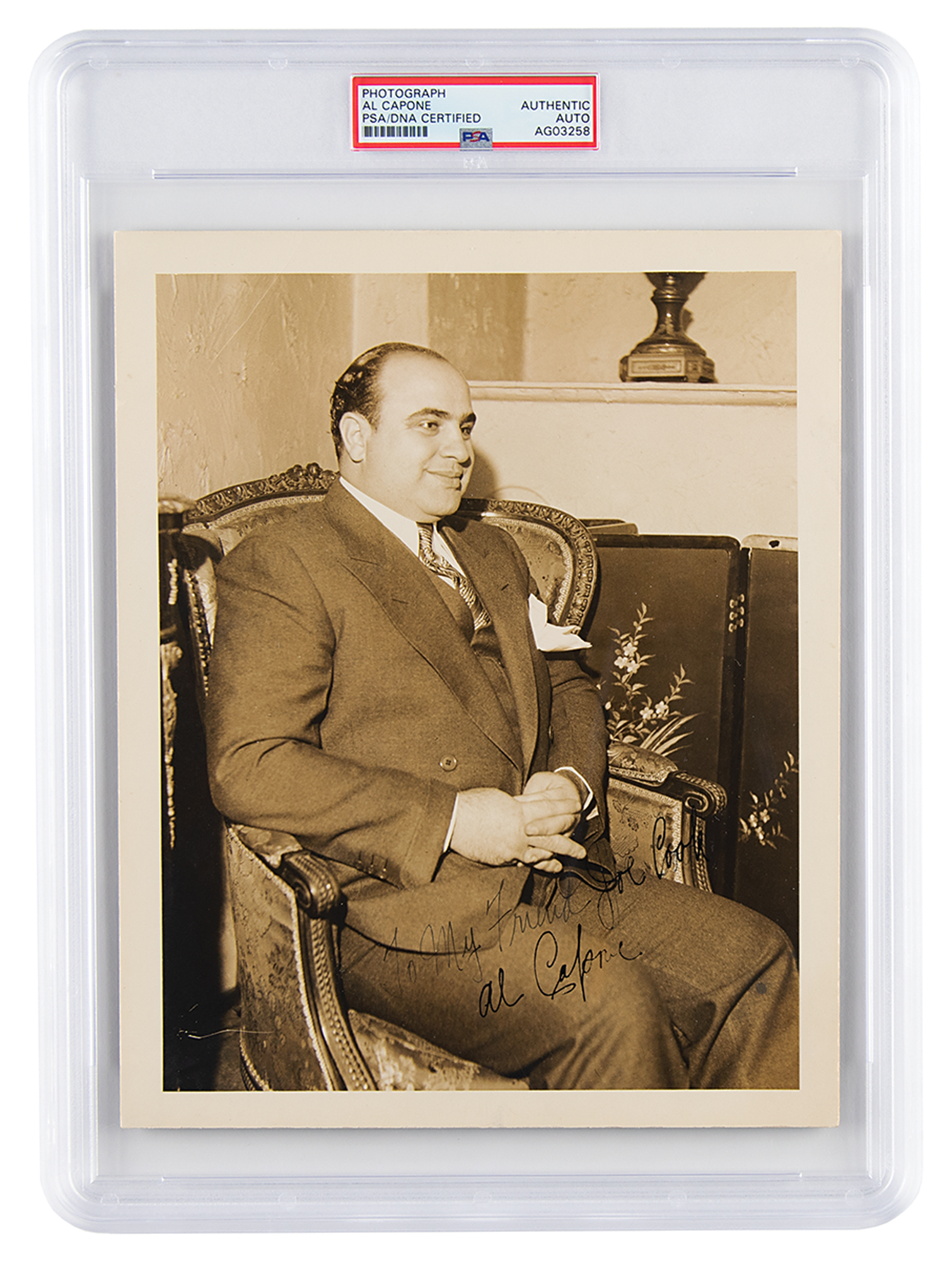 Lot #160 Al Capone Signed Photograph